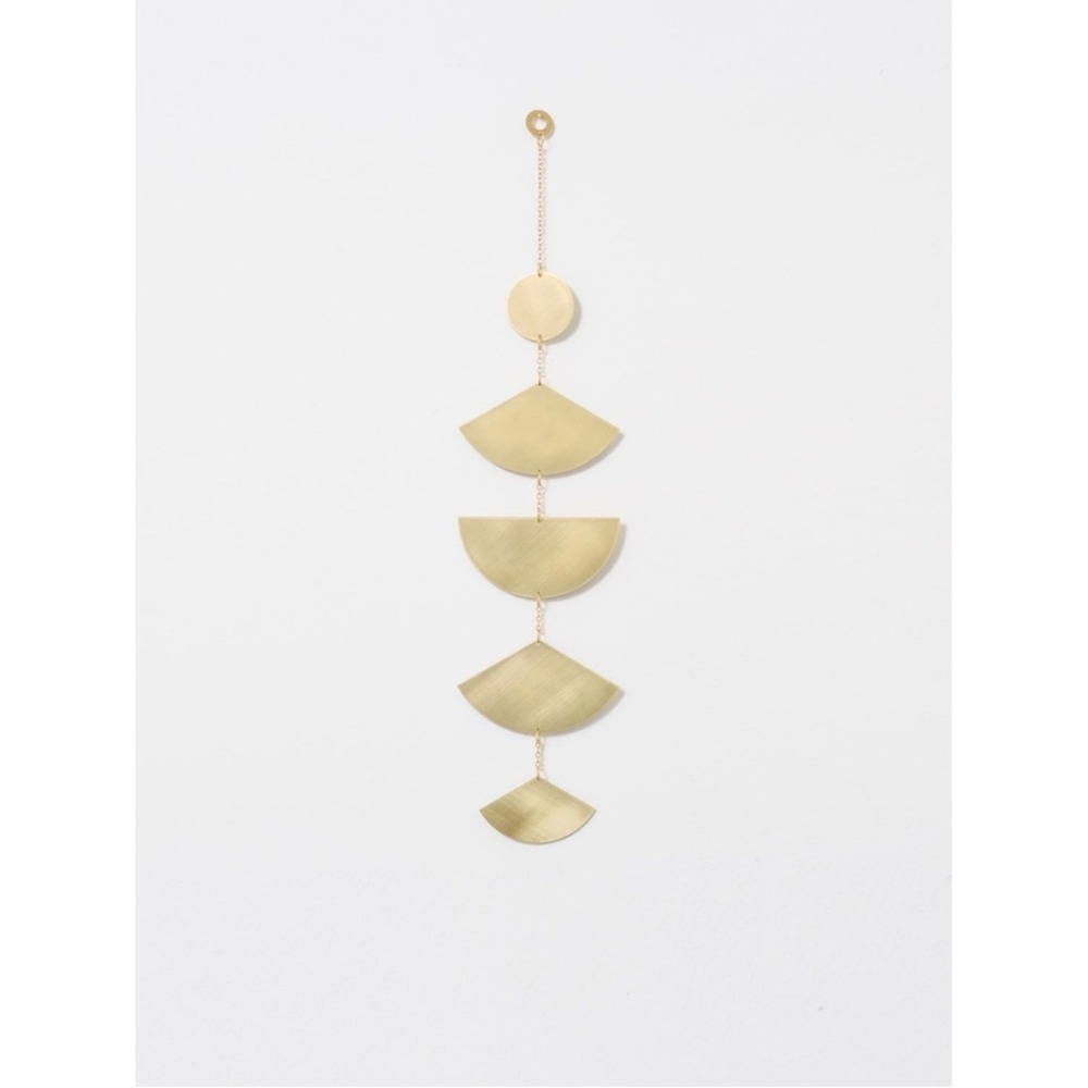 Circle & Line Aurora Brass Wall Hanging Geometric Modern Boho Decor